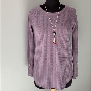 CHASER Lavender Long Sleeve Top